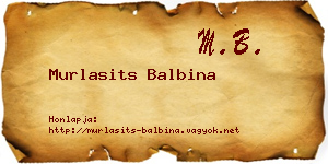 Murlasits Balbina névjegykártya
